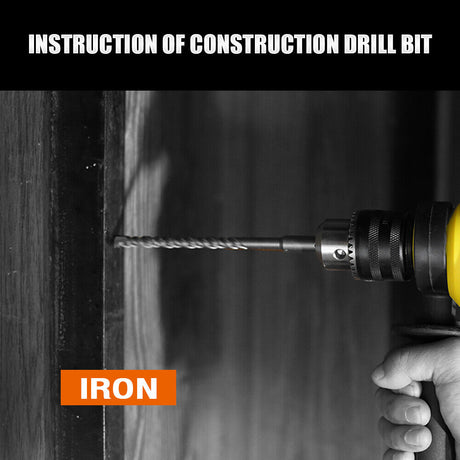 Comprehensive 45-Piece HSS Drill Bit Set, including 15 Metal, 15 Wood, and 15 Concrete Drill Bits in Various Sizes, with a Sturdy Carrying Case