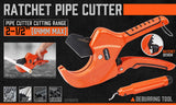 PVC Ratchet Cutter and Deburring Tool with Rubber Handle