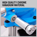 3-Piece Gator Grip Universal Socket Wrench Set with size range 7mm to 19mm, including power drill adapter and wrench, in silver color.