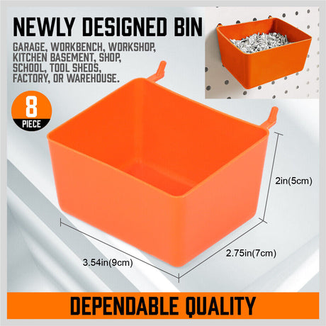 Comprehensive 142-Piece Pegboard Hook Set with Assorted Organizers and Storage Trays for Efficient Tool Management