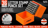 Comprehensive 36-Piece Stamp Set with Numbers and Uppercase Letters for Personalization on Various Materials