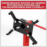 Industrial 1000lb Engine Stand with Adjustable Mounting Head and Durable Square Tube Frame