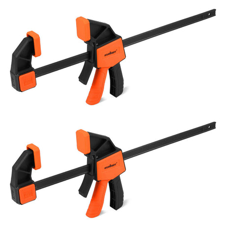 Set of 2 HORUSDY 12-inch Quick F Clamps with Adjustable 150Lbs Load Limit for Woodworking