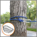 HORUSDY 6Pc Snap Hook Carabiner Shade Clip Camping Climbing Lock Stainless Steel