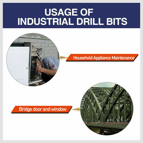  Set of HSS Steel Step Cone Drill Bits