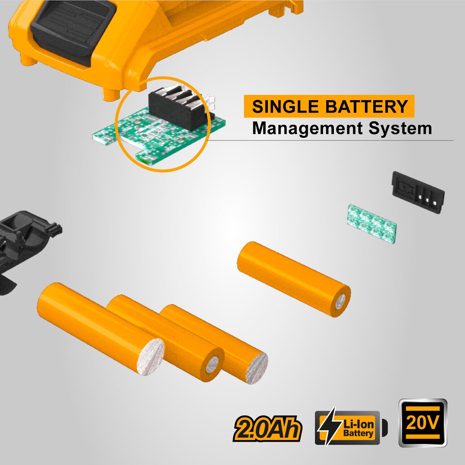 INGCO 20V Lithium-Ion Battery 2.0Ah