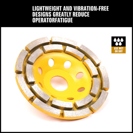 Heavy-Duty 115mm Diamond Concrete Grinding Cup Wheel Disc Segment for Precision Masonry and Granite Work