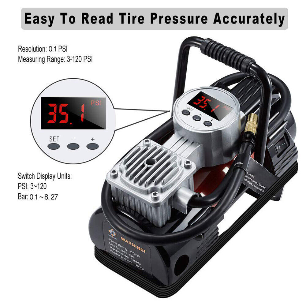 HORUSDY 180W Portable Air Compressor Pump with LED Display