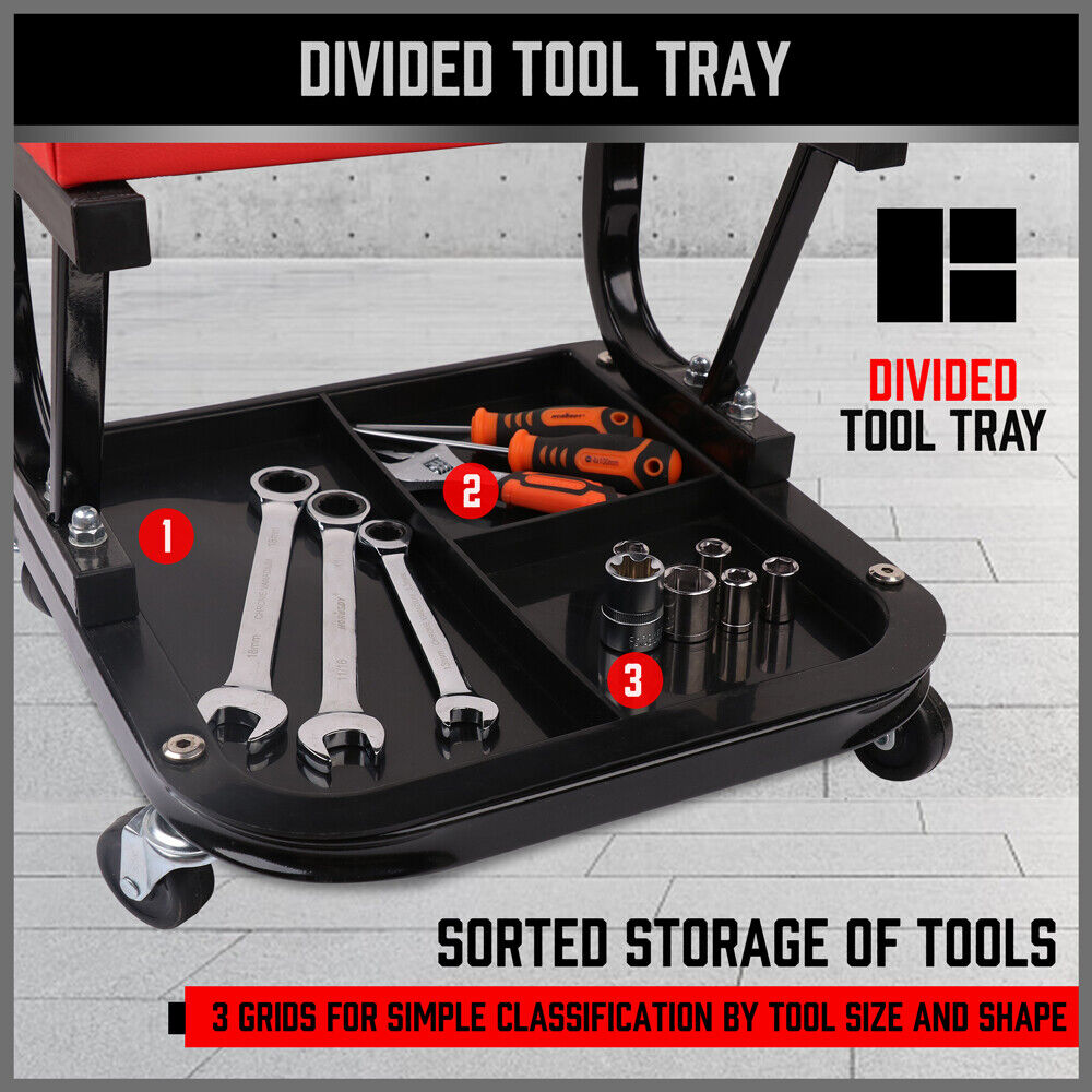 Rolling Creeper Seat with Tool Tray