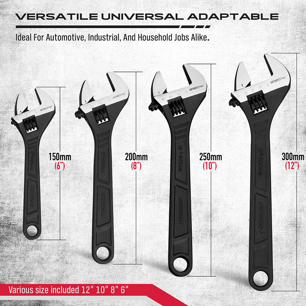 Versatile and Durable SEDY Adjustable Wrench Set in SAE and Metric Sizes