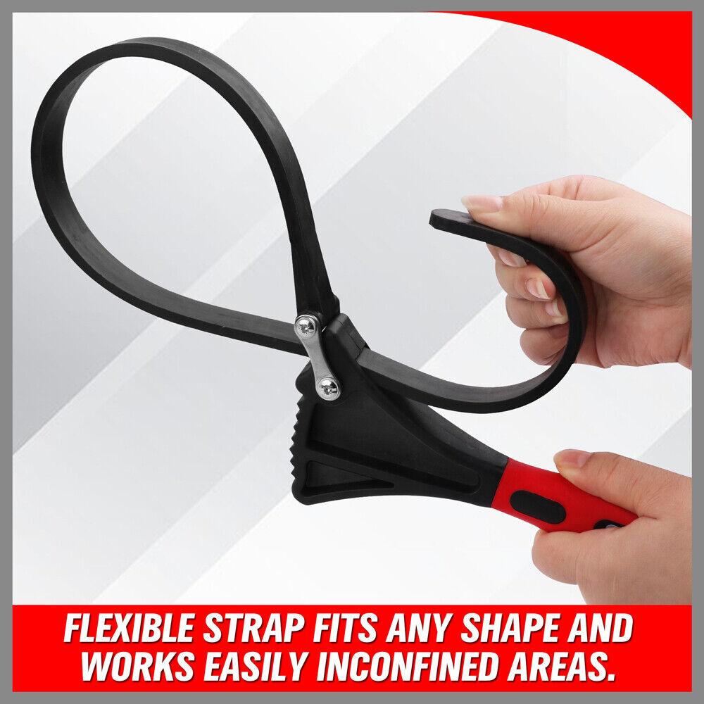 SEDY 2Pc Rubber Strap Wrench Set with anti-slip spiral burrs for various applications