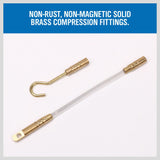 10.5m Long, 4mm Diameter Fiberglass Push Pull Rods for Wire Cable Installation by Electricians and Contractors