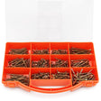 HORUSDY 500-Piece Drywall Screw Assortment Set - Phillips Head, Steel Construction, Multiple Sizes with Organizing Box