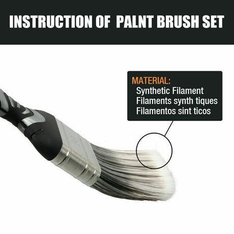 Professional 5-Piece Paint Brushes Set - Includes Various Sizes for Acrylic and Staining, Ideal for Artists and Home Gardening Projects