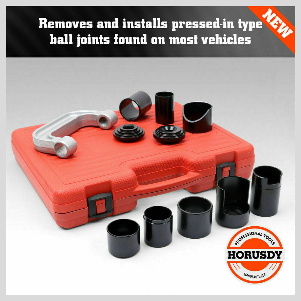 Comprehensive 21-Piece Ball Joint Service Kit with C-Frame Press and Adapters