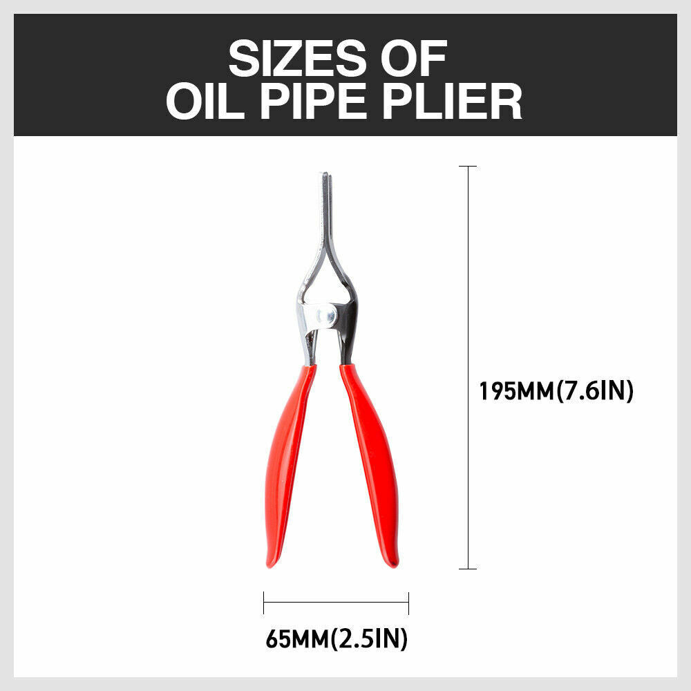 Durable Fuel Vacuum Line Pliers - Designed for Removing Stubborn Fuel and Vacuum Hoses, 195mm Length, PVC-Dipped Handle