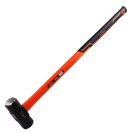 Heavy-Duty 10LB Steel Hammer with Fiberglass Rubber Handle and Double Octagonal Head for Construction