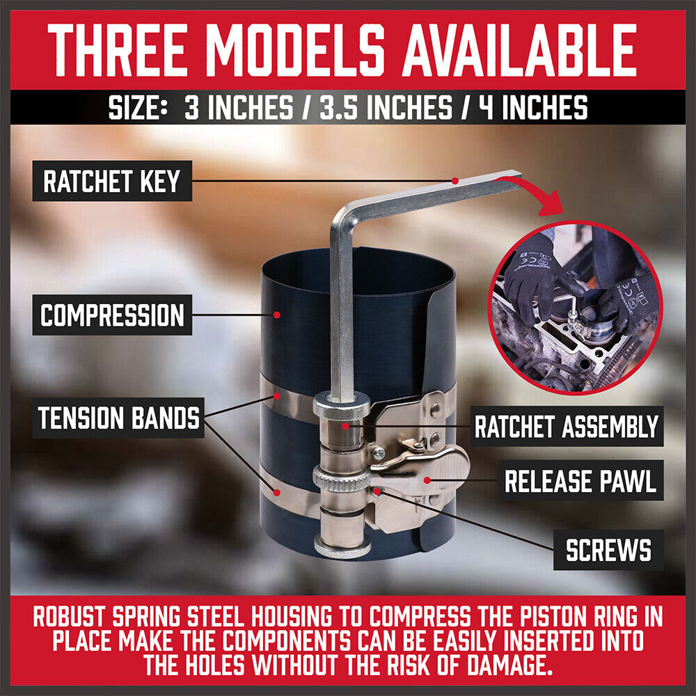 Auto Engine Piston Ring Compressor Tools