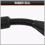 Durable 7 Pin Flat to 12 Pin Flat Trailer Adaptor - Waterproof ABS Caravan Connector in Black