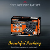 HORUSDY 6Pc NPT Pipe Tap Set