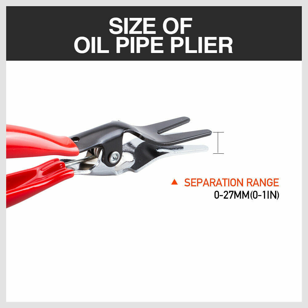 Durable Fuel Vacuum Line Pliers - Designed for Removing Stubborn Fuel and Vacuum Hoses, 195mm Length, PVC-Dipped Handle