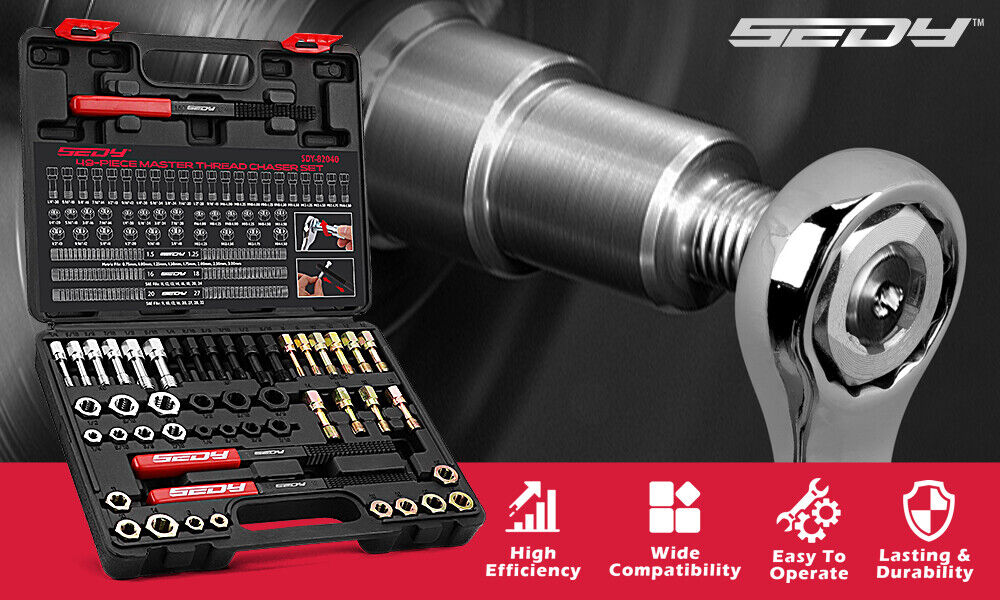 49-Piece Comprehensive Thread Repair and Chaser Tool Set - Master Reth ...