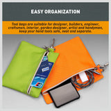 Set of 5 Color-Coded Multipurpose Storage Pouches - Zippered, Polyester, for Office, Tools, and Travel Organization