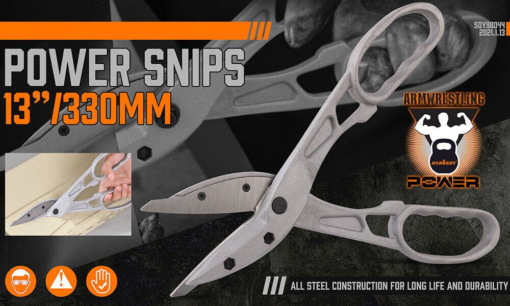 Heavy Duty 13-Inch Metal Sheet Cutter with High-Carbon Blades for Cutting Tin, Copper, and Aluminium