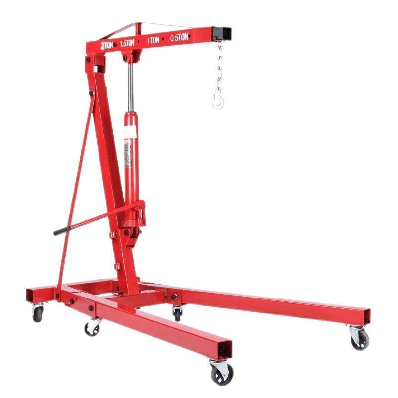 2-Ton Hydraulic Engine Crane: Foldable, durable, and versatile lifting tool for automotive and repair shops