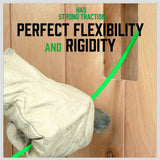 SWANLAKE 15-meter Fiberglass Push Pull Rods Set, featuring threaded brass connectors and various head attachments. Ideal for electricians and contractors for routing cables through walls, attics, and ceilings. Includes a flexible search head, eyelet heads, a brass hook head, and a magnetic head for versatile wiring applications