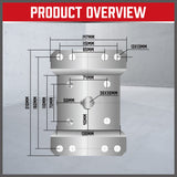 HORUSDY 5000lbs Trailer Caravan Jack Stand, Heavy-Duty with Sidewind Crank and Sturdy Foot Pad