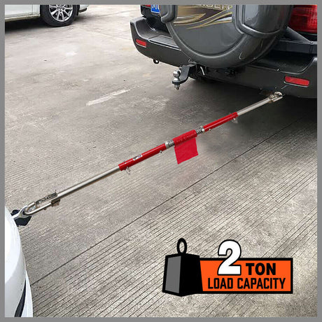 HORUSDY 2 Ton Trailer Hitch with Spring Buffer, 186cm Length, Sturdy and Safe Tow Bar for Versatile Vehicle Compatibility