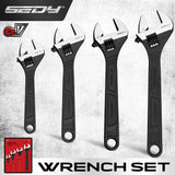 Versatile and Durable SEDY Adjustable Wrench Set in SAE and Metric Sizes