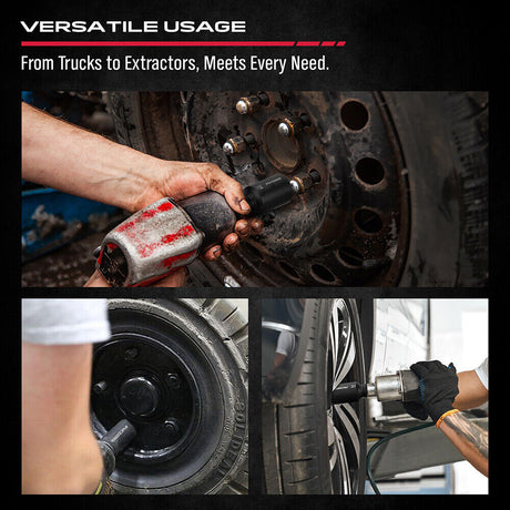 SEDY 11Pcs Metric Deep Impact Socket Set with Adapter for High-Torque Wheel Axle Nut Wrench Tasks