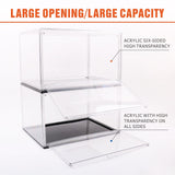 Premium Stackable Shoe Box - Transparent Display Storage Case with Magnetic Door, organized and protected shoe storage.