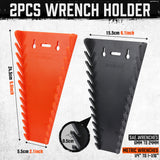 Durable HORUSDY Magnetic Wrench Organizers, 2-Pack, Capable of Holding 24 Wrenches, with Strong Rare-Earth Magnets