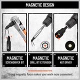 HORUSDY 47-Piece Magnetic Nut Driver Set - Versatile Drill Bits and Extensions with Durable Chromium Vanadium Steel Construction