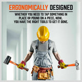 Comprehensive 5-Piece Hammer Set with TPR Grip Handles - Features Ball Pein, Rubber Mallet, Sledge, and Cross Pein Hammers
