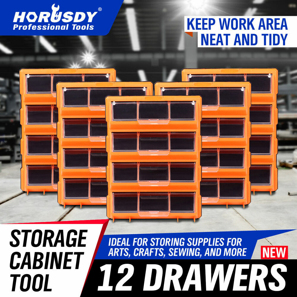 Versatile 12 Drawer Storage Cabinet Tool Box for Organizing Art Supplies, Tools, and Sewing Items