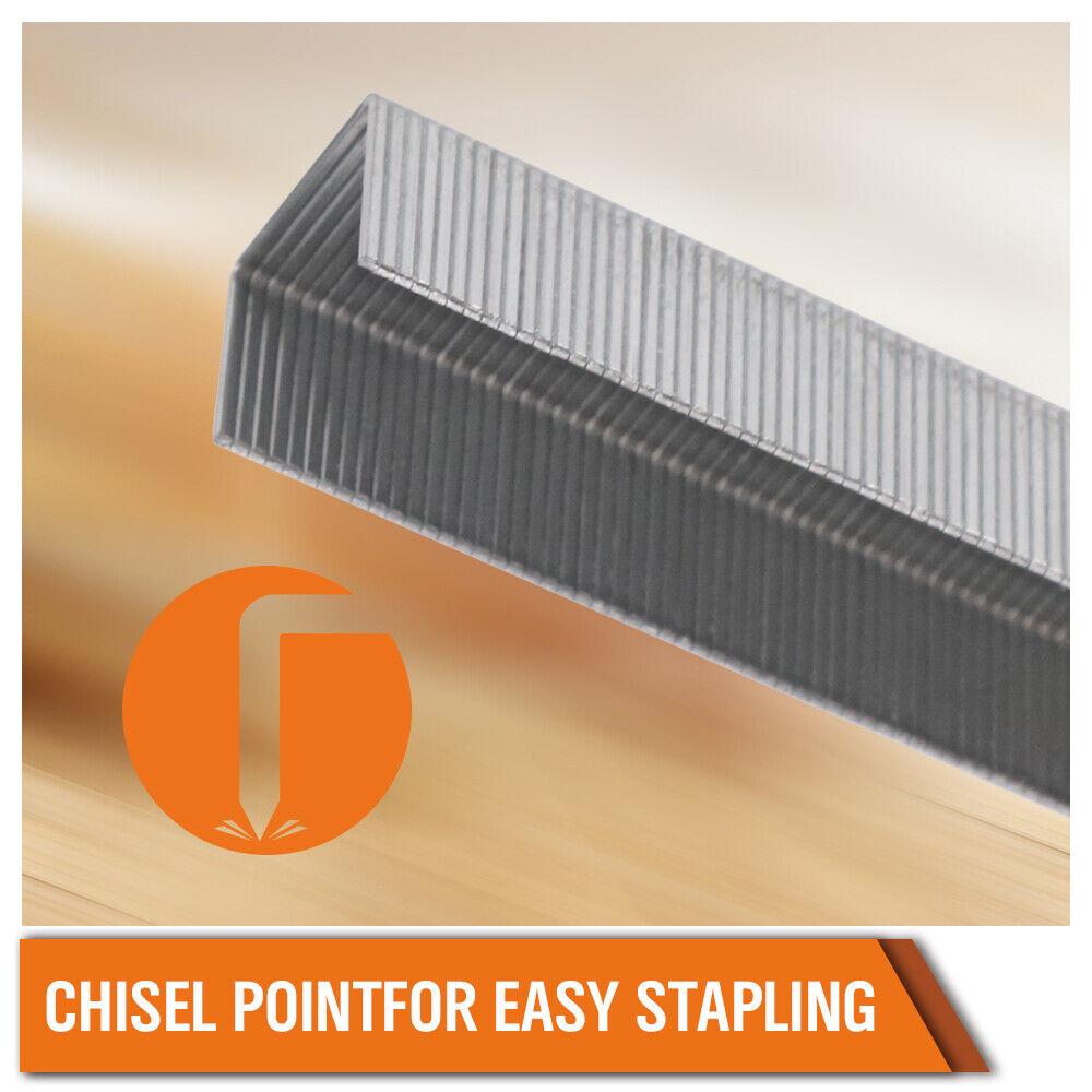 Pack of 2000 heavy-duty door-shaped staples for staple guns, in sizes 8mm, 10mm, and 12mm, suitable for stapler refills