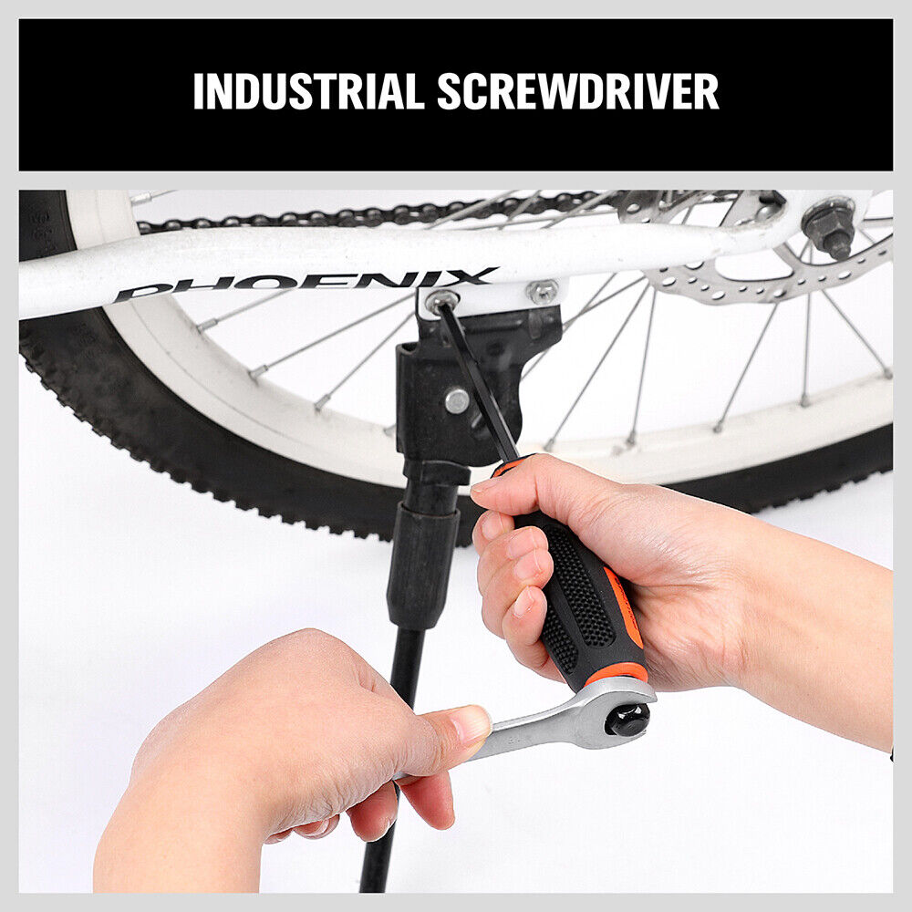 6-Piece Magnetic Screwdriver Set - Phillips and Flat Head Tips, rubber grip handle, heavy-duty, versatile, reliable accuracy.