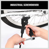 6-Piece Magnetic Screwdriver Set - Phillips and Flat Head Tips, rubber grip handle, heavy-duty, versatile, reliable accuracy.