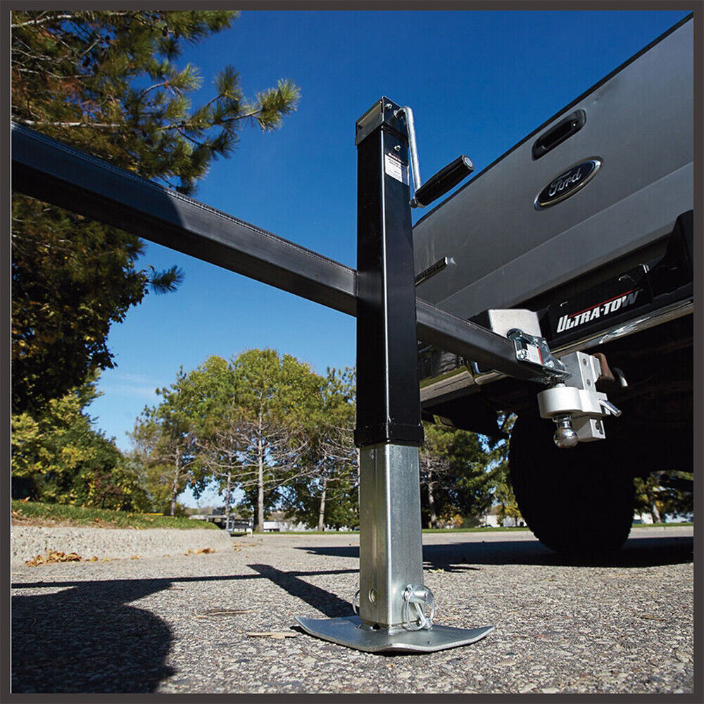 HORUSDY 7000lbs Capacity Trailer Jack Stand with Side-Wind Handle and Drop Leg Extension for Caravans