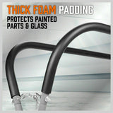 Versatile Adjustable Auto Panel Stand - Ideal for Car Repairs, Features Powdercoated Steel Frame and Padded Foam Top