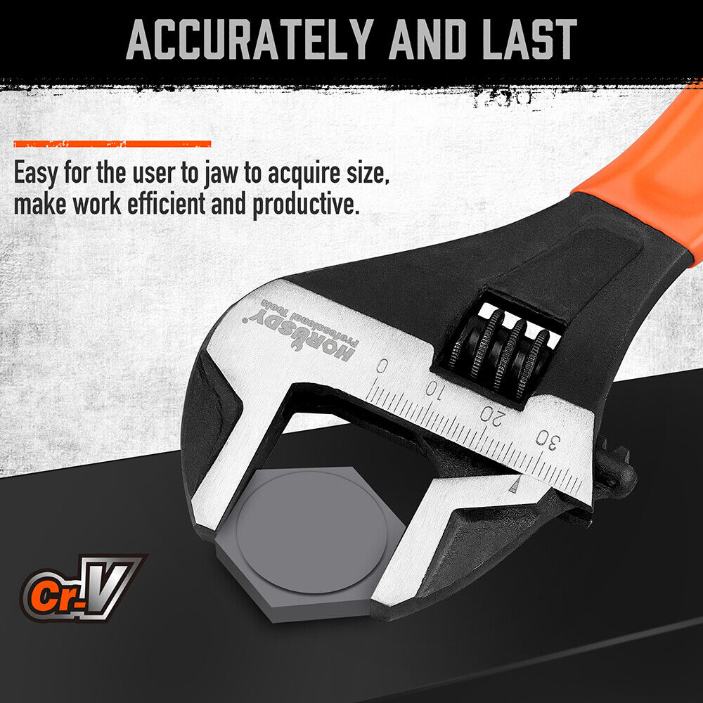 HORUSDY 2Pcs Adjustable Wrench Set - 6
