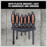 6-Piece Magnetic Screwdriver Set - Phillips and Flat Head Tips, rubber grip handle, heavy-duty, versatile, reliable accuracy.