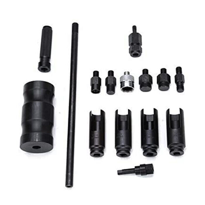 Professional Diesel Injector Extractor Puller with Slide Hammer and Adaptors - Complete Removal Kit for Bosch, Delphi, Denso, Siemens Injectors
