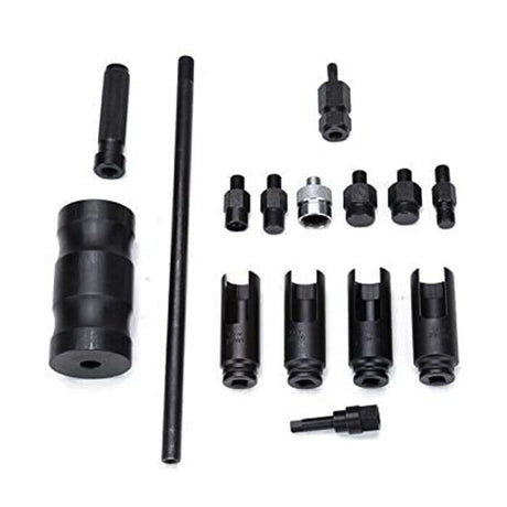 Professional Diesel Injector Extractor Puller with Slide Hammer and Adaptors - Complete Removal Kit for Bosch, Delphi, Denso, Siemens Injectors