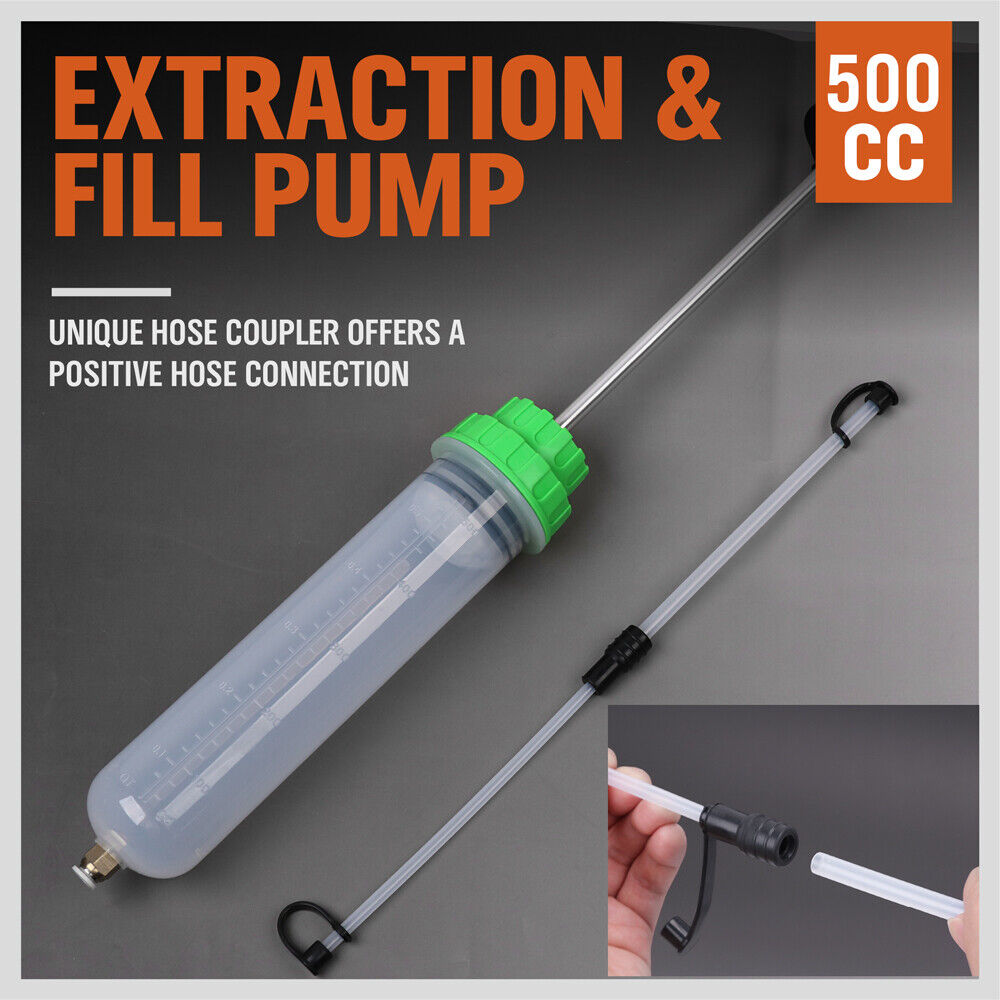 500cc Reliable Manual Fluid Extractor Pump - Versatile, durable, and safe for extracting and transferring fluids.