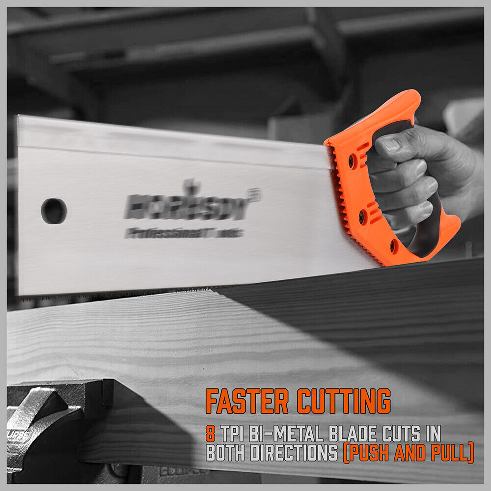 Ergonomic 14-Inch Back Saw with 45° and 90° Marked Angles for Wood, Timber, and Plastic Cutting